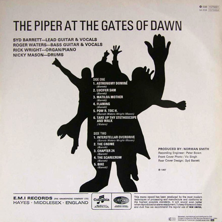 Pink Floyd: The Piper at the Gates of Dawn Back Cover Syd Barrett painting